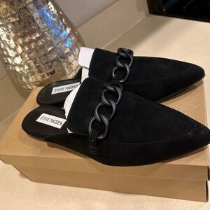 NEW Steve Madden Forte Black Mules 8.5 Flats